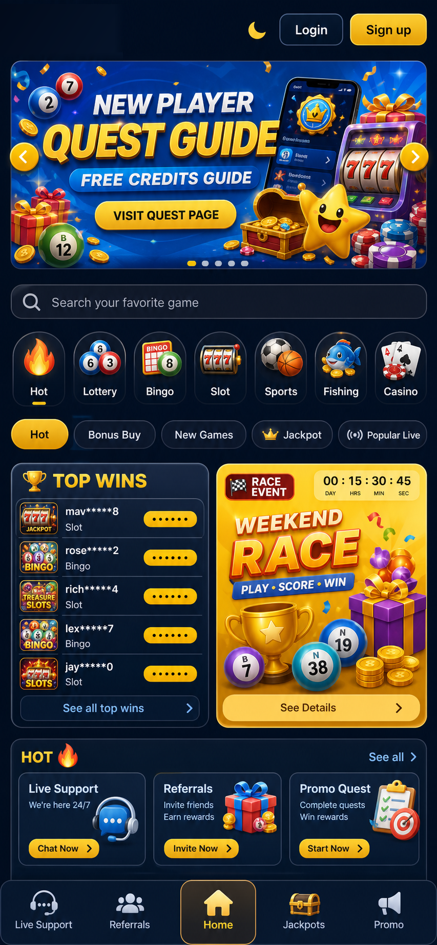 PesoMaxFun dark mobile gaming visual